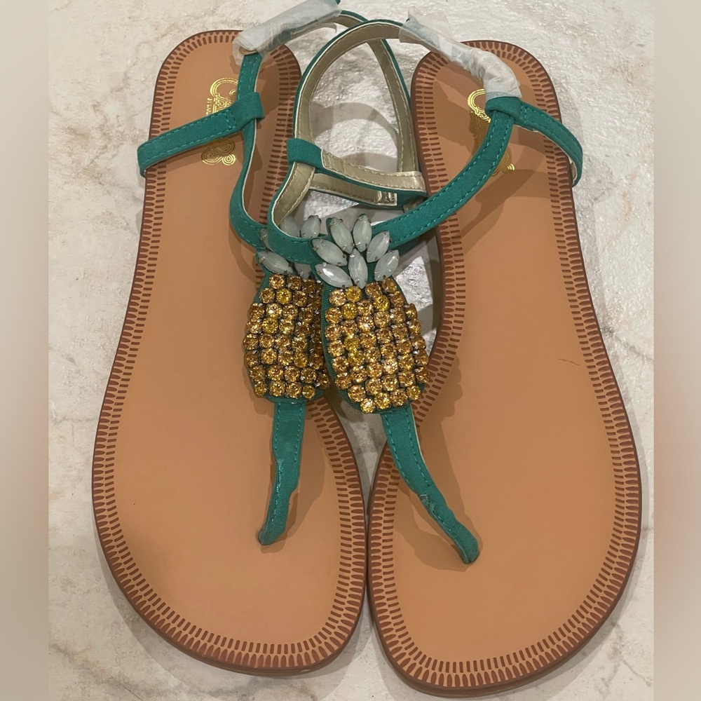 Carlos Santana Pineapple Sandals